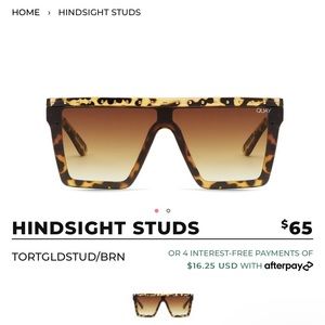 QUAY / HINDSIGHT STUDS, Oversized Sunglasses